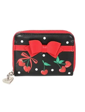 Geldbörse - CHERRIES AND BOWS PURSE - für Damen - multicolor - Frauen - female - Banned Retro - FashionsVida