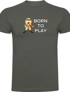 T-shirt à Manches Courtes Born To Play Basketball Dark Army Green M