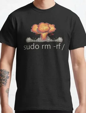 Funny Linux Programmers Code - sudo rm -rf 100% cotton printed t shirt for men plus size clothing - Aliexpress - FashionsVida