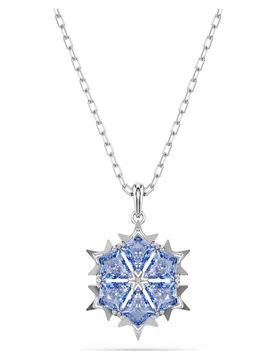Pendente Magic, Fiocco Di Neve, Blu, Placcato rodio OS - Swarovski - FashionsVida