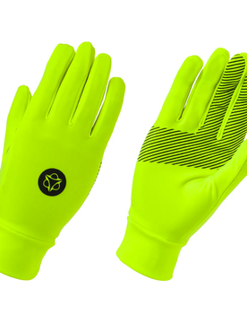 Guanti invernali ciclismo stretch neoprene elastico giallo fluo