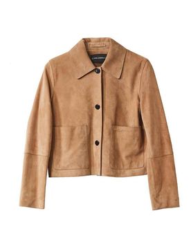 Giacca in pelle tascabile