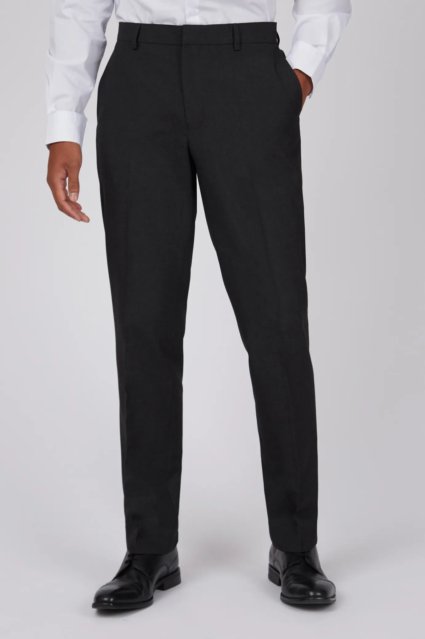 Mens Everyday Trousers - Grey - Size 44 Regular - Suit Direct - FashionsVida