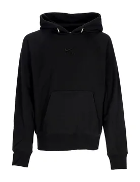 Felpa Leggera Cappuccio Uomo Sportswear Air French Terry Hoodie Black/black - Nike - FashionsVida