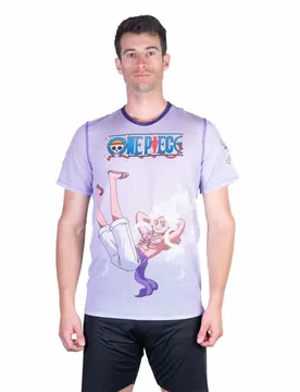 Maglietta A Maniche Corte One Piece Egghead Luffy Gear 5 Purple L - OTSO - FashionsVida