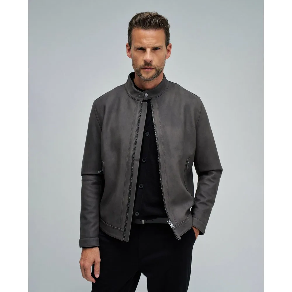 Cazadora de hombre tipo biker en ante - Salsa Jeans - FashionsVida