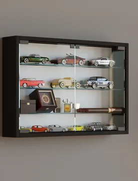 VCM Wandvitrine "Mandosa M" Schwarz - VCM - FashionsVida