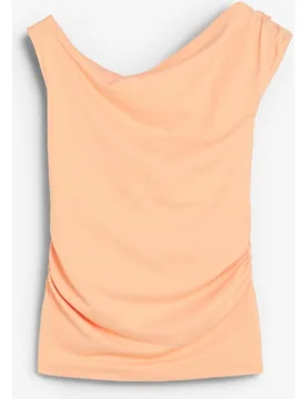 Camiseta de mujer slim fit con escote asimétrico - Scalpers - FashionsVida