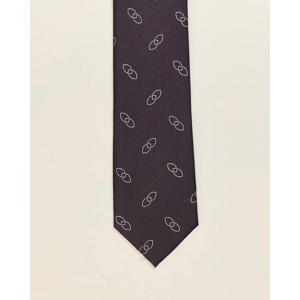 Corbata estampada negra de hombre - PuroEgo - FashionsVida