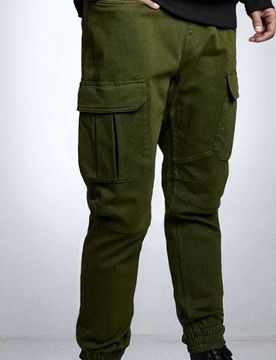 Jeans cargo jogger - verde scuro