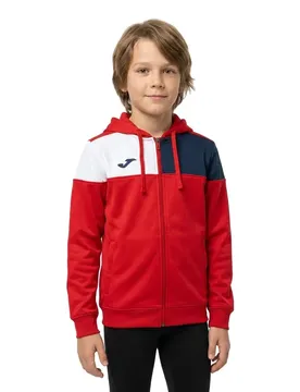 Sweat-shirt à Zip Crew V Red / Navy / White 5-6 Années Garçon