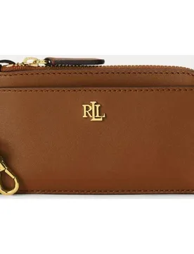 Tarjetero con cierre en L de piel - Lauren Ralph Lauren - FashionsVida