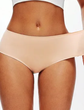 Set de 3 paquetes de bragas de mujer de cintura media sin marcas, estilo cheeky, de microfibra básica - Shein - FashionsVida