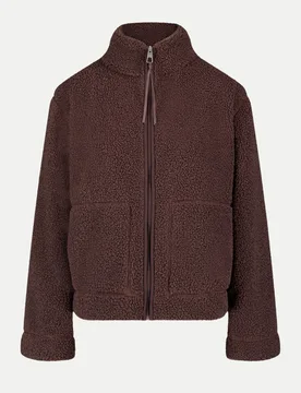 Teddyfelljacke mit Stehkragen Braun 42 - Cartoon - Daydream - FashionsVida