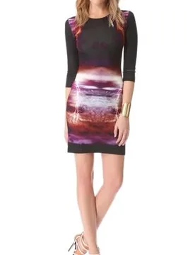 By Alexander ueen Storm Print Shift Dress - MCQ - FashionsVida