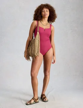 Textured Padded Swimsuit Purple female - White stuff - FashionsVida