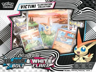 Pokemon SV Black Bolt & White Flare Unova Victini Illustration Collection