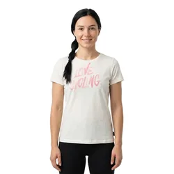 Maglietta A Maniche Corte Love Cycling White / Pink