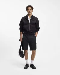 Bermuda cargo Hugo neri in cotone elasticizzato