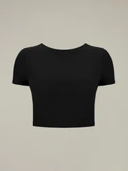 MACRON top cropped emily donna nero