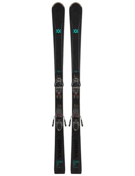 Ski Set inkl. Bdg. Pistenski Flair 76 LTD + FDT TP 10 2026 für Damen Größe 161 cm Navy blau