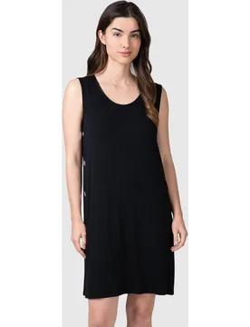 Vestido de playa corto sin mangas con botones laterales - Massana - FashionsVida