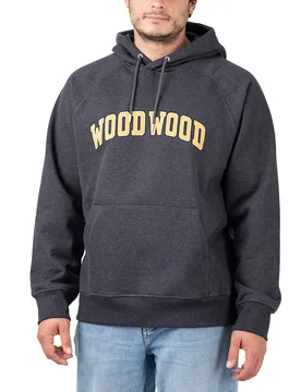 Fred IVY Hoodie Dark Grey Melange L Herren - Wood Wood - FashionsVida
