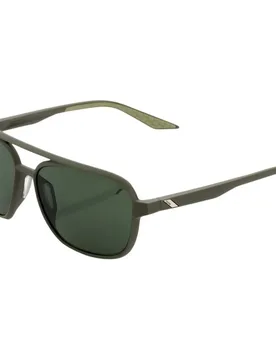 Occhiali Da Sole Kasia Round Soft Tact Army Green - 100percent - FashionsVida