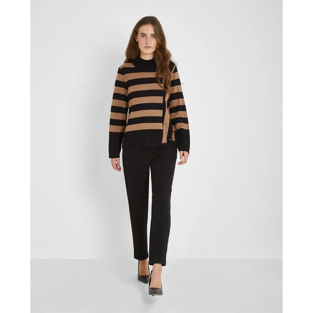 Jersey de mujer estilo oversize con cuello perkins - Trucco - FashionsVida