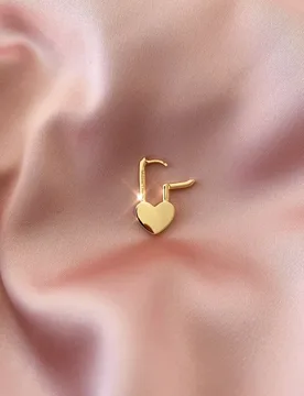 Heart shaped lock earring safety pin design unique women girl jewelry new - Aliexpress - FashionsVida