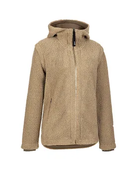 Giacca in pile da donna Sabine con cappuccio cammello 40 - LaMunt - FashionsVida