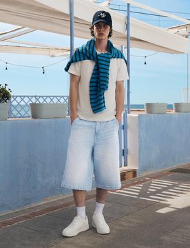 Bermuda Jean Skater 36 Bleu Clair