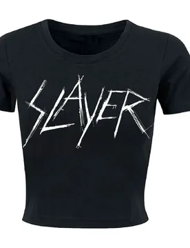 T-Shirt - Scratch Logo - S bis XXL - für Damen - Größe S - schwarz - Lizenziertes Merchandise! - Frauen - female - Slayer - FashionsVida
