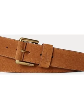 Cinturón de hombre de ante con caballo - Polo Ralph Lauren - FashionsVida