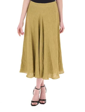 Marella Gonna in lino MIELE 46 - Marella - FashionsVida