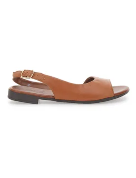 Sandali Flat Brandy In Vera Pelle 225110 38 - PITTARELLO LOOK - FashionsVida