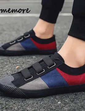 Comemore Men's Canvas Shoes Fashion Causal Flat Sole Breathable Footwears Color Blocking Comfortable Sneakers Zapatos De Hombre - Aliexpress - FashionsVida
