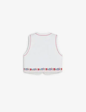 Chaleco de mujer bordado en tejido acolchado - Scalpers - FashionsVida