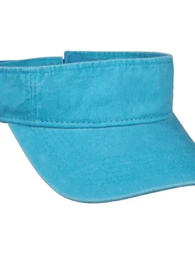 Washed Cotton Visor by - turquoise - Unisex - Size: One Size - Lipodo - FashionsVida