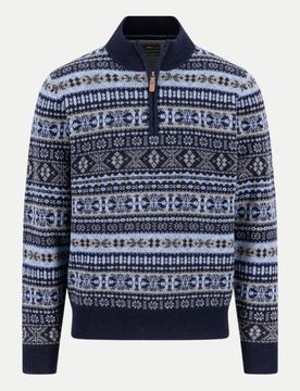 Casual-Fit Troyer Shirt Blau M