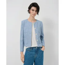 Chaqueta de mujer corta tweed