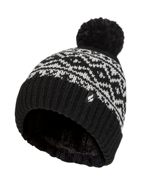 Womens Patterned Bobble Hat - - Size: ONESIZE - Heat Holders - FashionsVida
