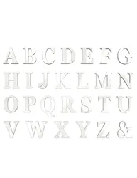 Weiße Klebebuchstaben Aufkleber 13,5 cm