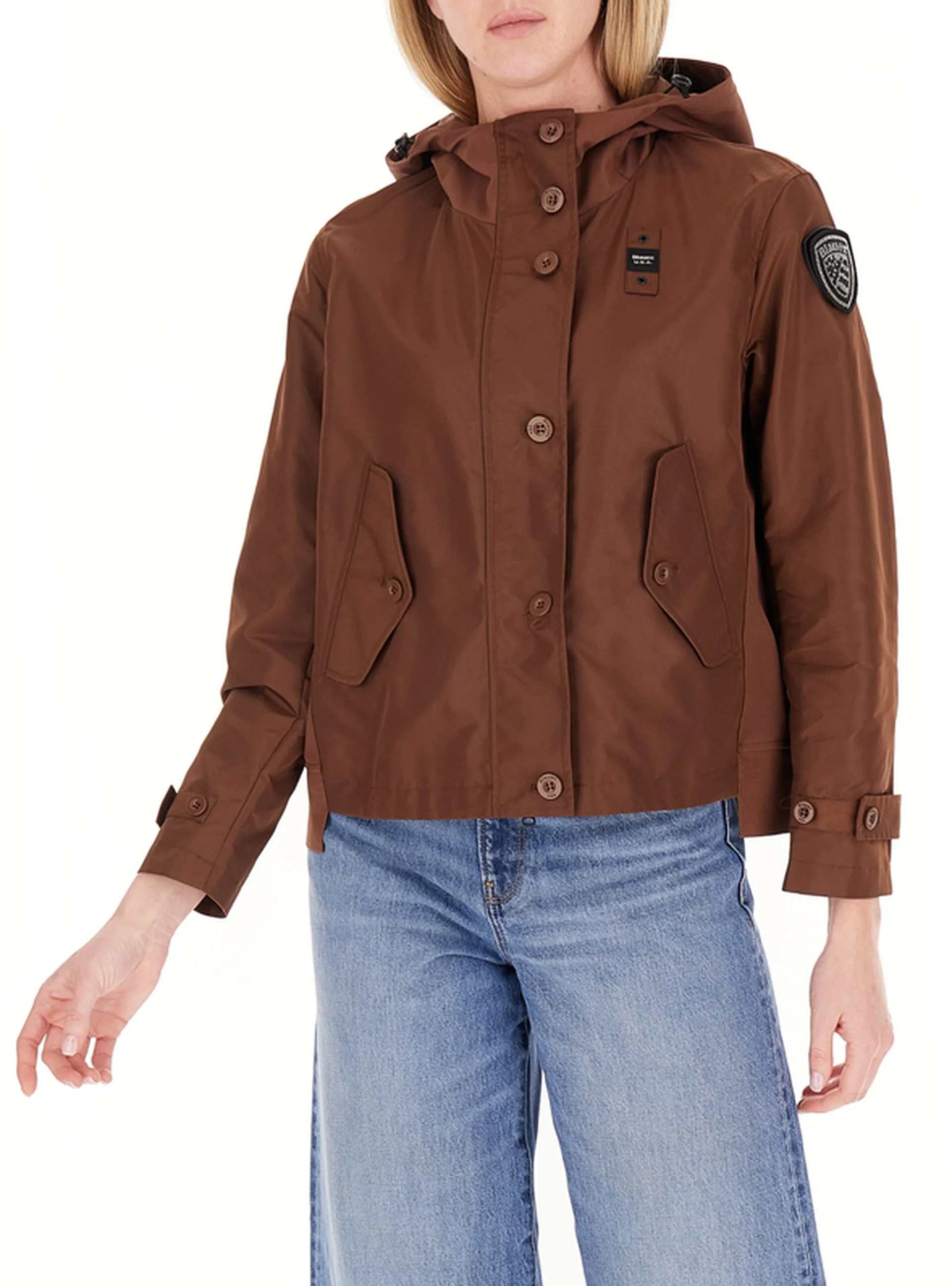 Giubbino con cappuccio MARRONE M - Blauer - FashionsVida