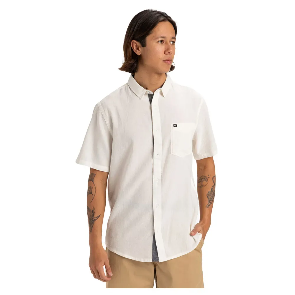 Camicia A Maniche Corte Time Box Snow White 2XL - Quiksilver - FashionsVida