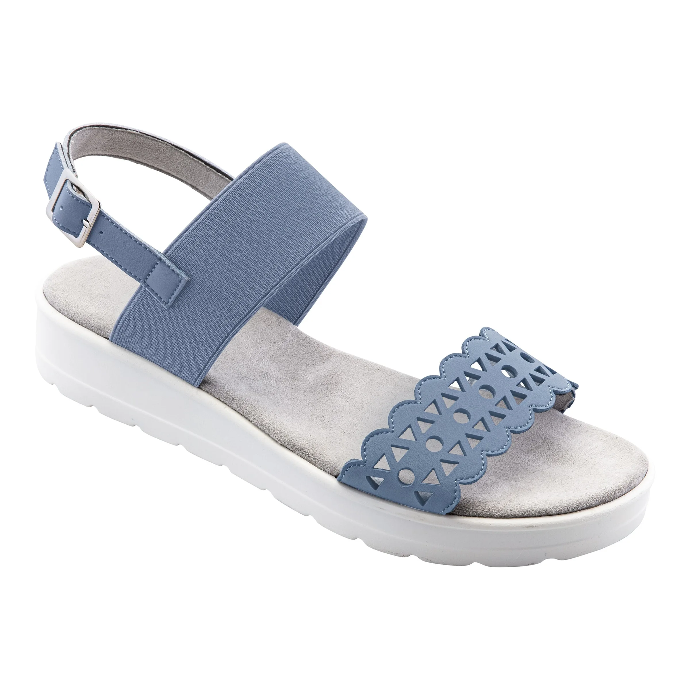Bequem-Sandale „Sandra“ blau 36 Damen - wonderwalk - FashionsVida