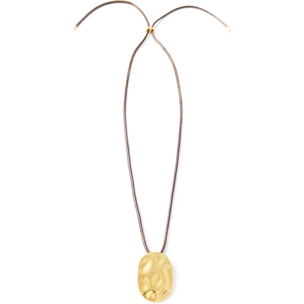 Collar piel pieza baño de oro - Sfera - FashionsVida