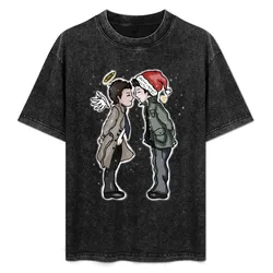 A Destiel Christmas T-Shirt Fashion Simple Casual Tee Shirt