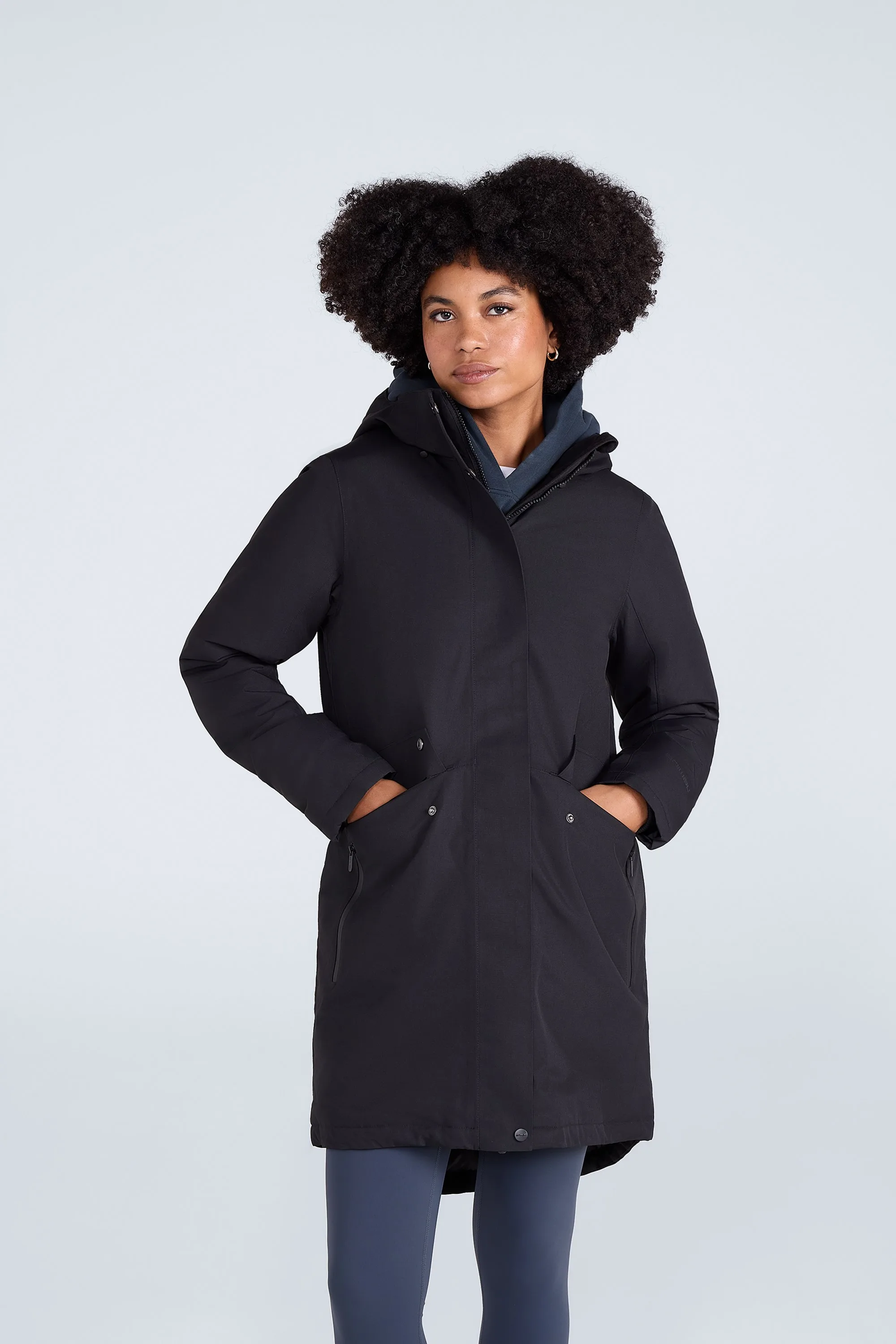 Lisbon Womens Waterproof Parka - Black - Black - Size: 8 - Animal - FashionsVida