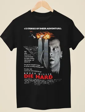 Die Hard - Movie Poster Inspired Unisex Black T-Shirt - Aliexpress - FashionsVida